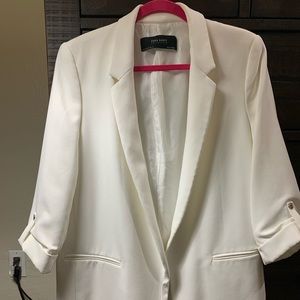 Zara white blazer